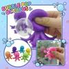 Octopus Shaped Soft Silicone Fidget Toy for Kids and Adults Sensory Stress Relief Desk Decoration Set of 6 Pieces
