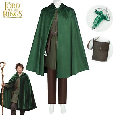 Fancy Dress Elf Bilbo Cosplay For Men Clothing Green Cloak Movie Movie Lorded Rings Costume Adult Man Fantasia Party Outfits