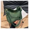 Deerskin Large Capacity Spring 2024 Trendy Simple Solid Color Tote Bag