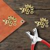 100Pcs 6mm Metal Eyelets Set Include Hole Puncher and Mounting Pliers Tool For Leather Crafting Belt Bag Making Sewing