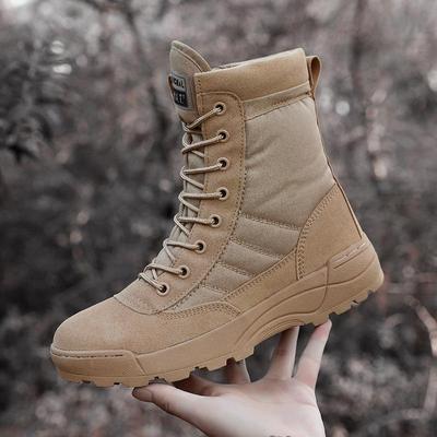 Herren 2021 Outdoor High-Top Taktische Militär-Kampf- & Wander-Wüstenstiefel