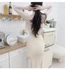 Elegant Korean High-Waisted Slimming Slit Bodycon Skirt