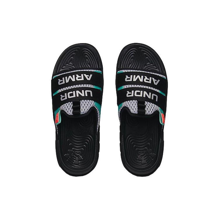 Under Armour Alpha Outdoor Breathable Lightweight Casual EVA Rubber Sole Slide Sandals Men Sandals Black Gray 3025051-102