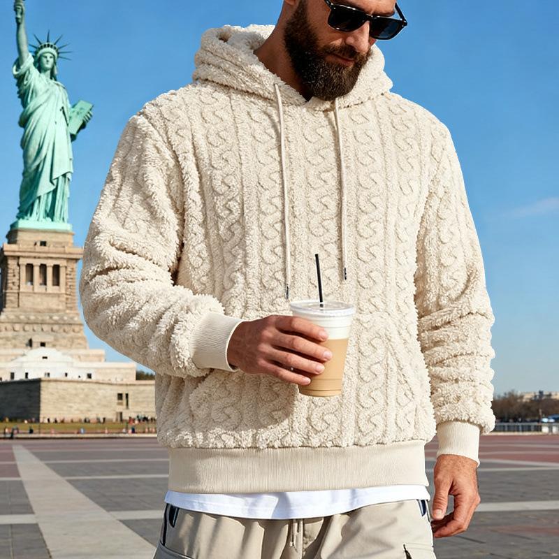 2025 Autumn and Winter New Style Simple Solid Color Fashionable Pocket Casual Versatile Hooded Sweatshirt