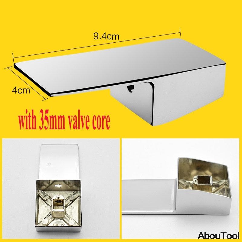 Bathroom Replacement Faucet Handle Chrome Plated Taps Accessories for 11mm/11mm Cartridge Spool Faucet Single Metal Lever Handle