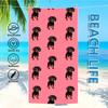 Süßer Welpen Strandtuch Handtuch Textil Bademantel Strand Schnelltrocknend Dackel Leicht Cartoon Tragbar Camping Schwimmbad Reise