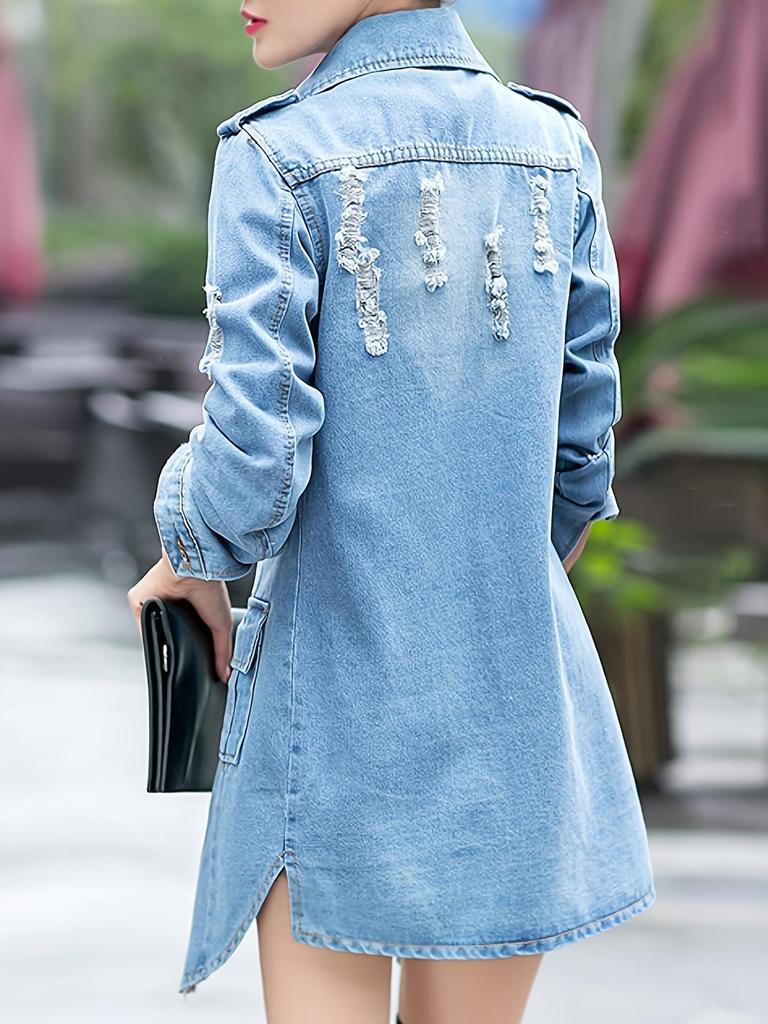 Printed Vintage Retro Denim Jacket