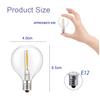 10 pçs g40 substituição lâmpadas e12 110v 220v 1w plástico globo lâmpadas luz da corda interior ao ar livre pátio casa decoração do jardim branco quente