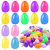 50Pcs Plastic Easter Egg Colorful Fillable Opening Eggshell Kids Candy Gift Packaging Box Easter Party Supplies Home Decoration
