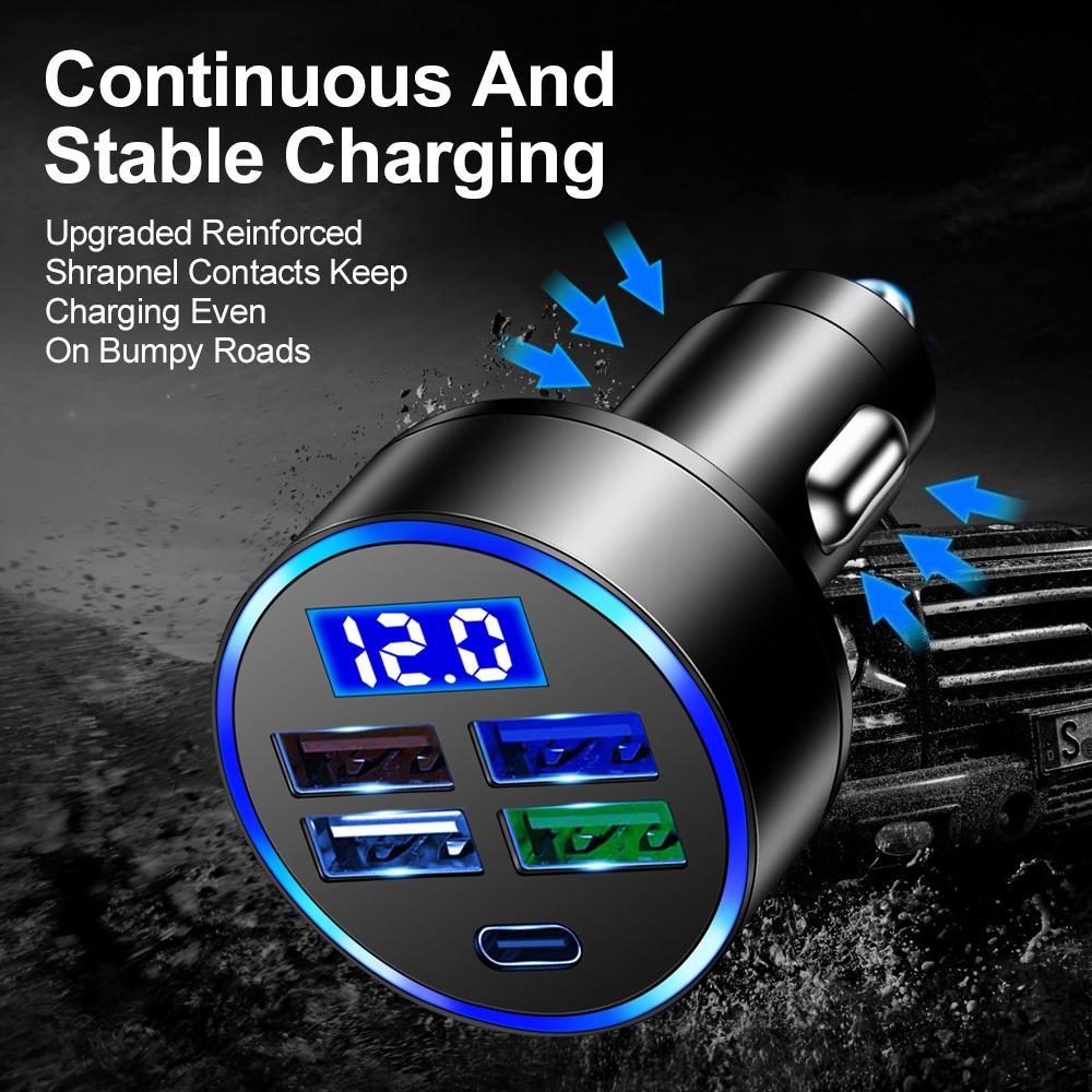 3.1A QC3.0 USB Car Charger Fast Charging Type C USB Phone Adapter in Car For iPhone 13 Pro Xiaomi Huawei Samsung Quick Charger