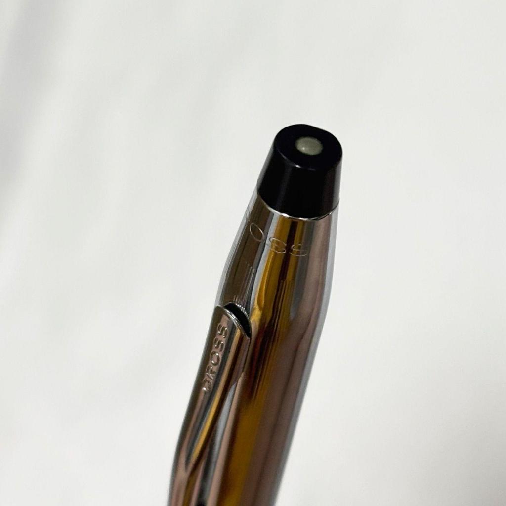 Used Free Shipping] CROSS Century II Chrome Ballpoint Pen, Silver, Ink Empty, Writing Utensil, Stationery, Used Item