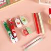 6pcs/set Christmas Student Stationery Cartoon Multi Color Pen Set Student Reward Prize Christmas New Year Gifts Back To School