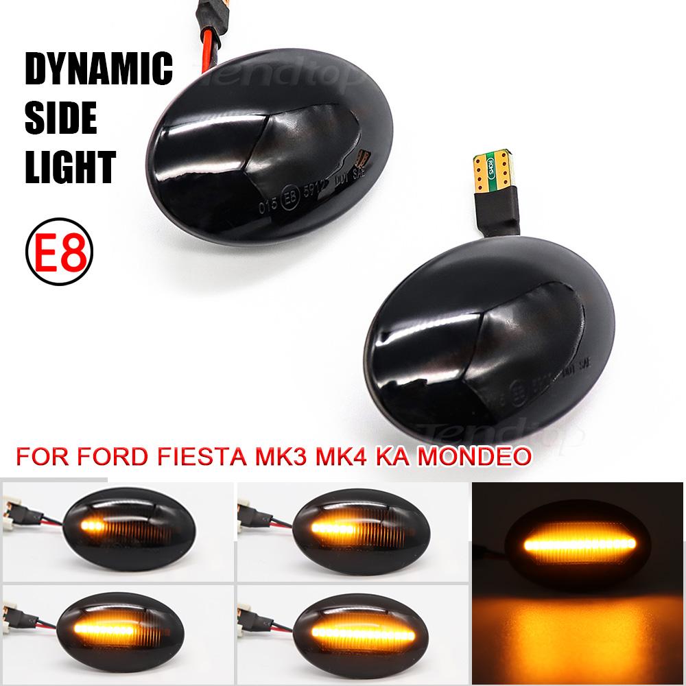 New Dynamic Sequential Flowing Side Marker Lights for Ford Fiesta III IV Mondeo I KA Transit Tourneo MK 1 3 Turn Signal Lamps