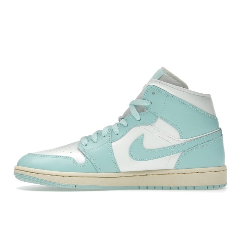 Air Jordan 1 Mid Light Dew Women Sneakers Blue Sail Muslin BQ6472-132