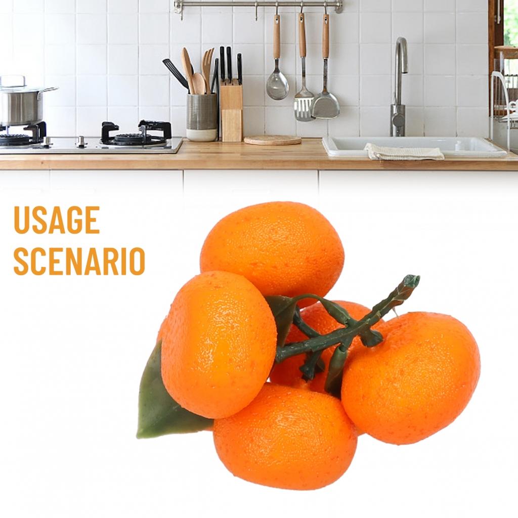 Foam Artificial Tangerine Orange Fruit Fake Decoration Display Realistic