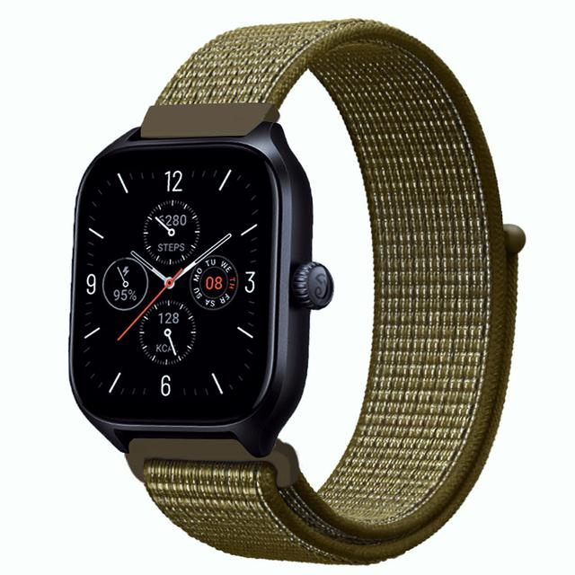20mm 22mm Nylon Loop Band For Amazfit GTS 4/3/3pro/2e/GTS 2 Mini/GTR 4 47mm/GTR 2/Stratos 2 3 Strap For Amazfit Bip 3 Pro Correa