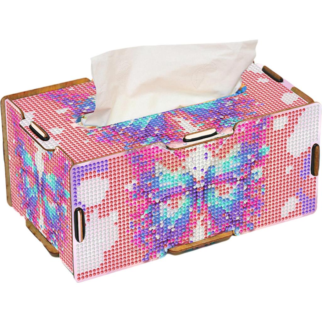 Diamond Painting Tissue Box Kits Diamond Art Tissue Box DIY Diamond Desk Decorative Tissue Box for Living Room Bedroom Bathroom