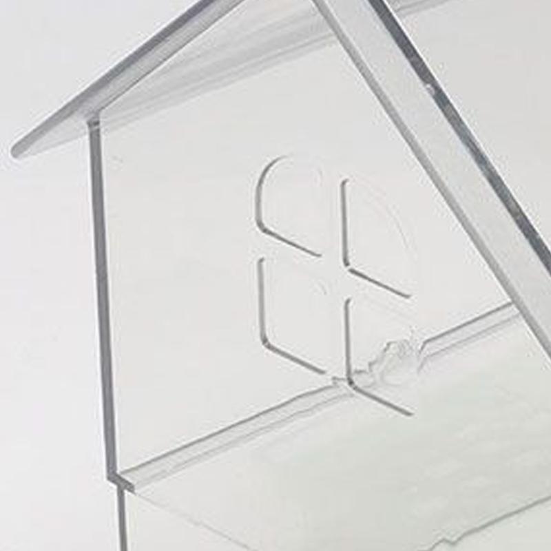 Durability Bird Feeders Two Separate Food Chambers Transparents Container Tracking Effortlessly Refill Stable Cage