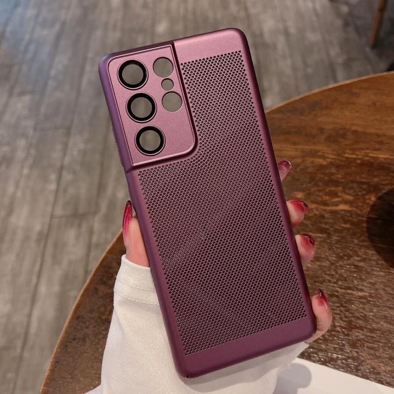 Applicable to Samsung S11UItra breathable heat dissipation grid mobile phone case S11 matte lens all-inclusive NOTE11 hard case