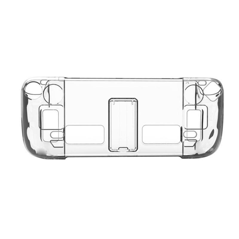 Hard Protective Case Transparent Split Crystal Shell With Stand Compatible For Steam Deck Game