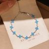 Sea Crystal Zirconia Water Drop Bracelet: Light Luxury Cool Style Jewelry for Women