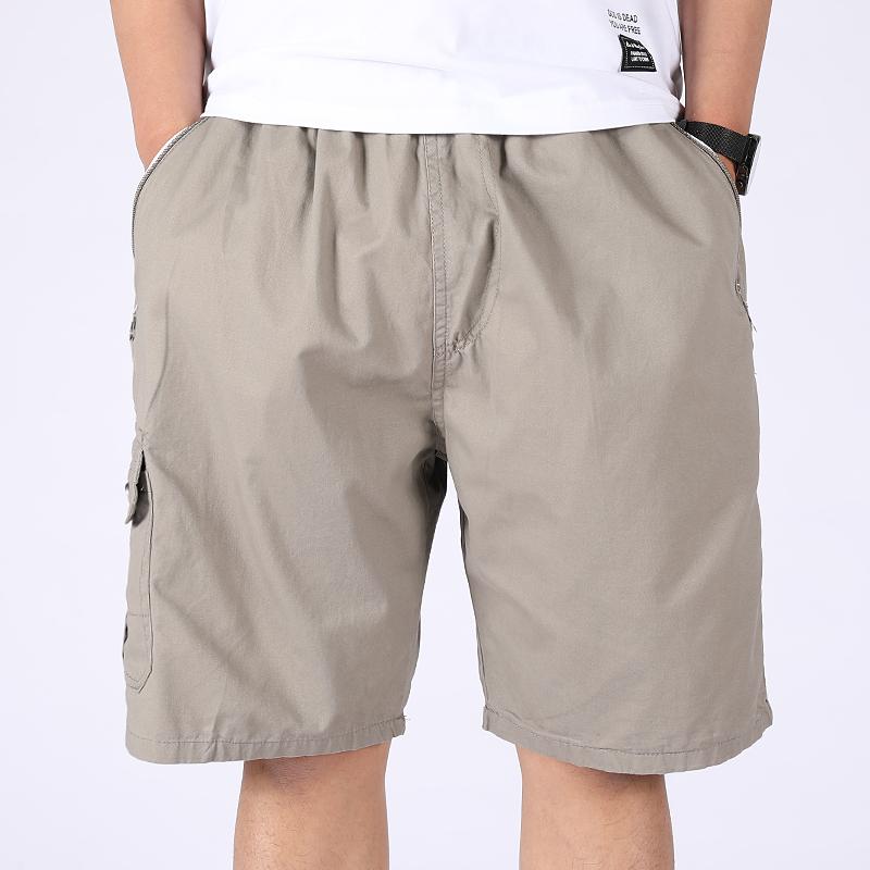 Cotton Workwear Summer Breathable Casual Non-Fading Loose Men's Shorts