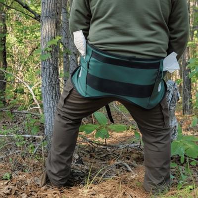 Sangle de Toilette Portable Épaisse Bois pour Déféquer Seau en Nylon Toilettes de Camping Solution Toilettes Extérieures Toilettes Temporaires