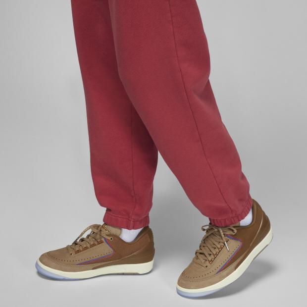 Jordan X Two 18 Collaboration Logo Patch Pattern Embroidered Washed Fleece Drawstring Sweatpants Women Bottoms DV6969-687