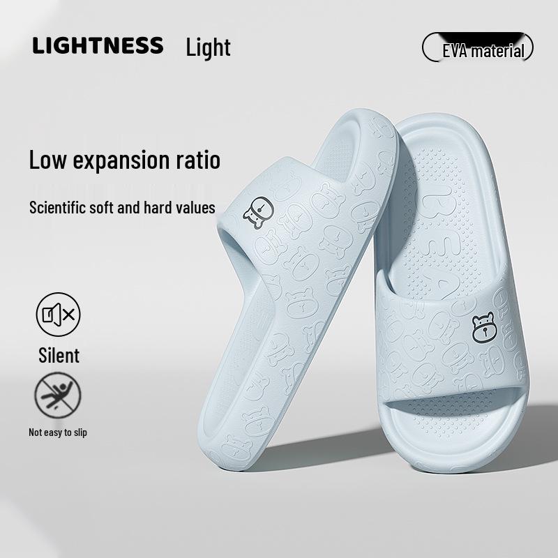 Unisex Summer EVA Deodorant Non-Slip Indoor Bath Slippers with Thick Sole for a Cool, Cushioned Step