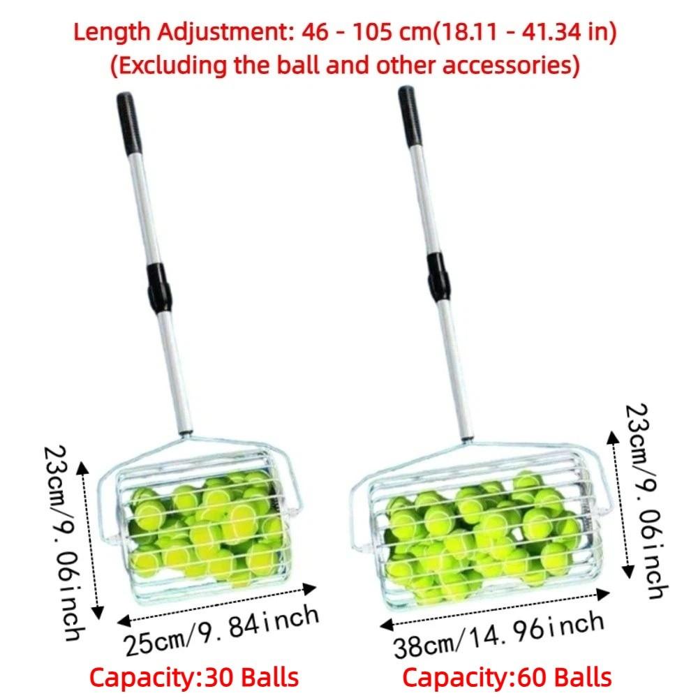 Teleskopischer Ballsammler mit Rollkugel Edelstahl Tennisballsammler Professionelle Nutzung