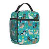 Cute Dachshund Dog Print Insulated Lunch Bag Reusable Cooler Thermal Bento Tote Bag for Work School Hiking Travel Picnic Beach