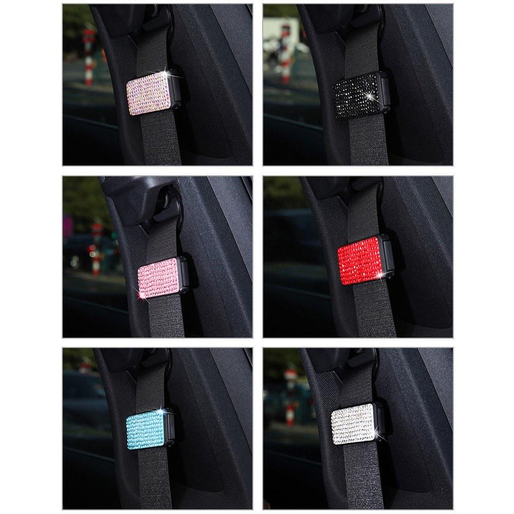 Bling Car Seatbelt Clips Buckle Crystal Rhinestones Seat Belt Locking