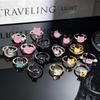 Exquisite Y2K Pink Cat Eye Stone Ring: Stylish, Sweet, and Fashionable Finger Accessory for Women