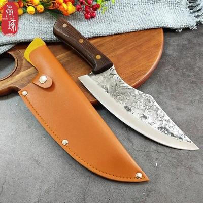 Stainless Steel Boning Knife Kitchen Forging Hammer Grain Home Meat Cleaver Vegetable Slicing Knife Barbecue Knife 2 Optional