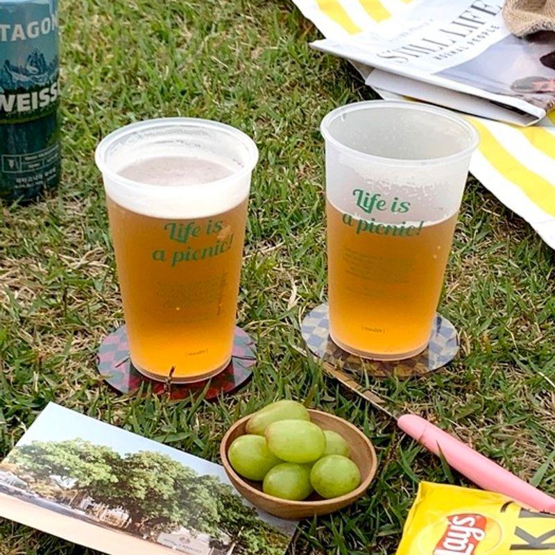 Elegant Table Life Is Picnic Portable Reusable Cup (Picnic Camping Beer Mug)