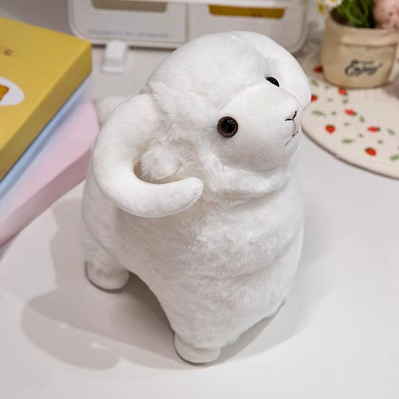 Creative 25/35/45cm Simulation Animals Sheep Dolls White Pink Toys Funny Girls Boys Cartoon Comfort Baby Girls Birthday Gifts