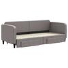 Pull Out Daybed with Drawers Taupe 80x200 Cm Fabric