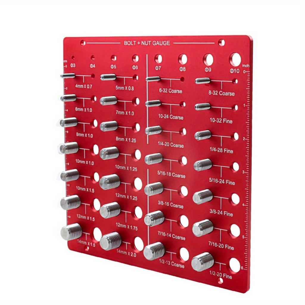 Nut and Bolt Thread Checker Thread Identifier Gauge Nut Bolt Screw Identibolt 28 Bolt Standard Sizes Measuring Identifier Tool