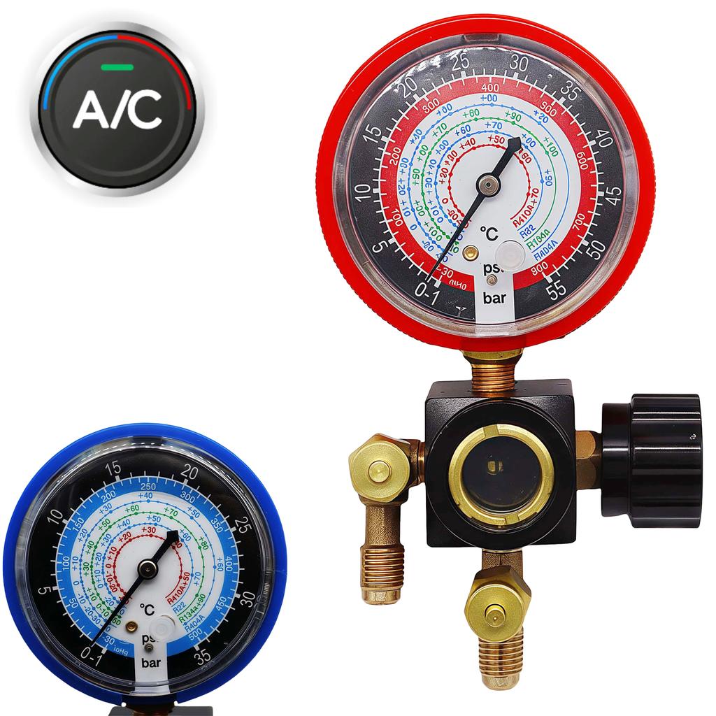 R22/R410A/R134A/404A Diagnostic Manifold Pressure Gauge And High/Low Pressure Air Conditioning Refrigeration maintenance Tool