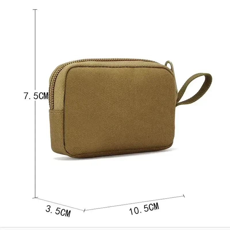 Portable Waterproof Edc Pouch Hunting Outdoor Waist Bag Nylon Tactical Mini Wallet Card Bag Small Pocket Key Pouch Money Bag