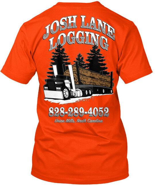 Josh Lane Logging 888-888-4052 828-289-4052 Union T-Shirt Made in USA S to 5XL Unisex T-Shirt XXL