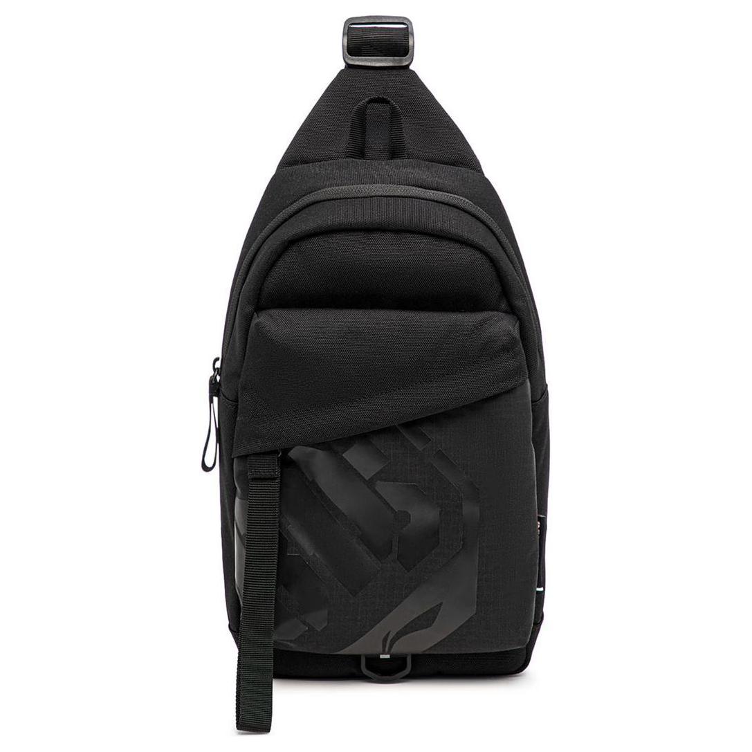 Li Ning Badfive Basketball Series Logo Print Shoulder Crossbody Chest Bag Unisex bags Black ABDU025-1 Black