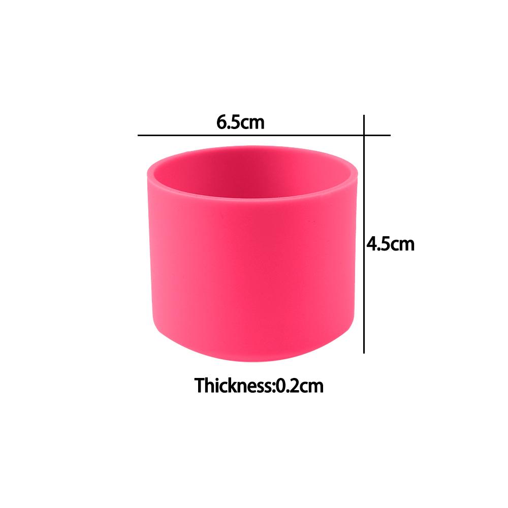 For Better Life 1Pc 6.5cm Soft Silicone Cup Bottom Sheath Protector Sleeve For Glass Water Tea Bottle Anti Damage Accessories