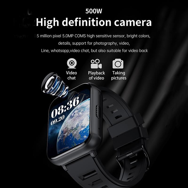 Rainbuvvy Q668 4G Akıllı Saat Telefon 1,99 inç ekran Android 9.0 Dört Çekirdekli 2GB RAM 16GB ROM 930mAh WIFI 5MP Çift Kamera Zarif Saat