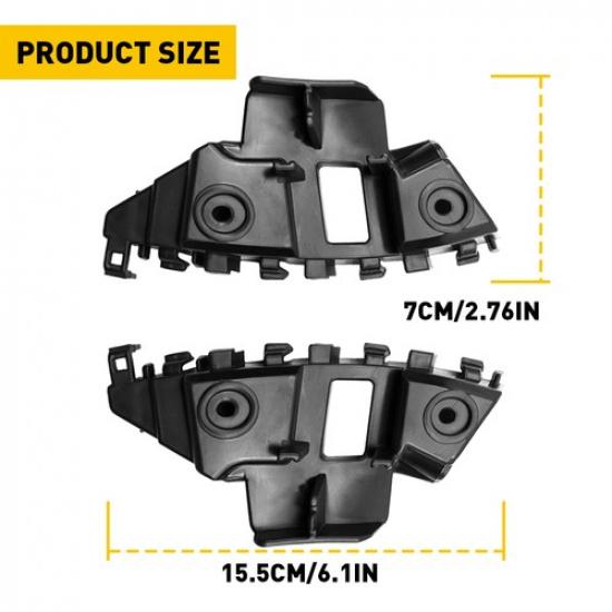 Front Bumper Support Retainer Bracket Set for 2011 2014 Volkswagen Jetta Pair 2x