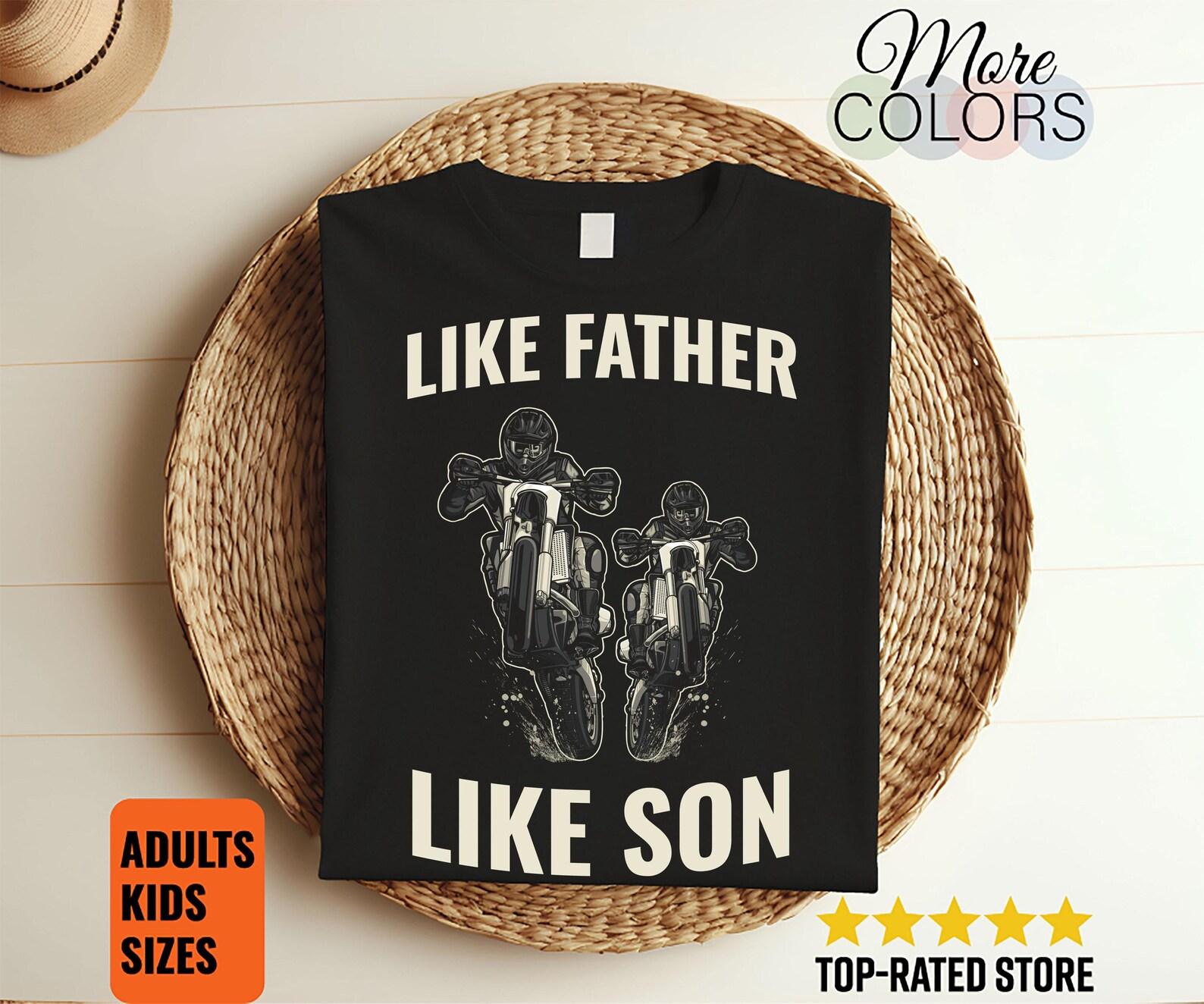 Dirt Bike Dad Son Enduro Bikes Rider Motorcycle Motocross T-Shirt, Funny Freestyle Competition, Off Road Riding Motorcycles Gifts Kids Youth 100