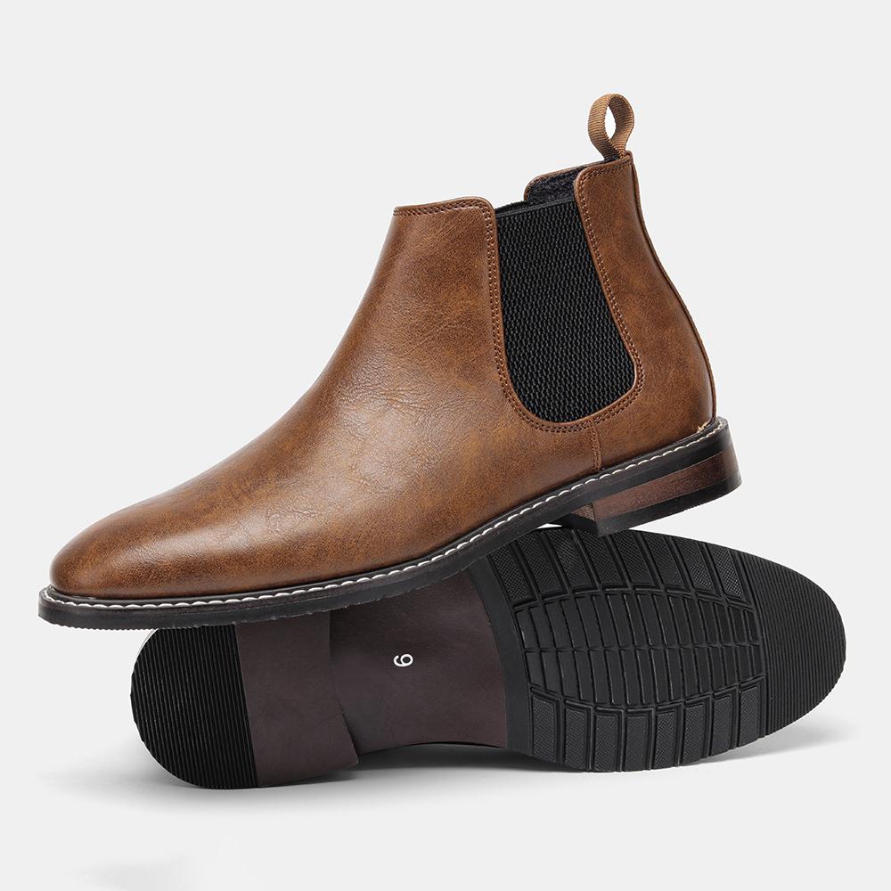 Herren Chelsea Boots Marke Retro Bequem Mode Herrenstiefel