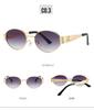 Trendy Oval Frame Metal Sunglasses 9521 - European & American Style