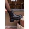 Women's Genuine Leather Thick Sole Long Chelsea Boots