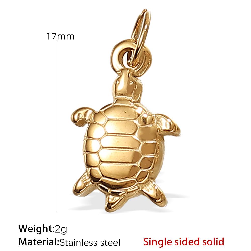 Stainless Steel Turtle Starfish Marine Life Pendant Plated Jewelry Accessories Diy Pendant Necklace